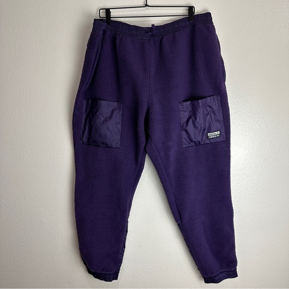 Adidas Men's Purple Adidas Vocal Sherpa Track Pant Size 2XL - Picture 1 of 11